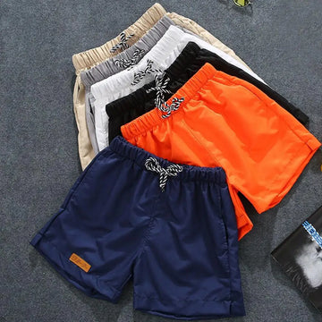 Shorts Masculinos de Verão com Cintura Elástica e Bolsos