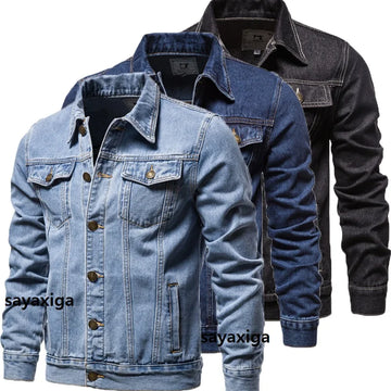 Jaqueta Jeans Masculina Oversized Estilo Motociclista