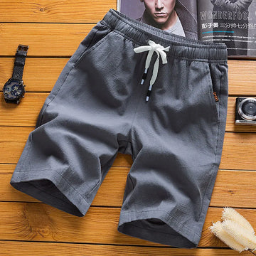 Shorts Masculinos de Linho e Algodão - Verão Casual