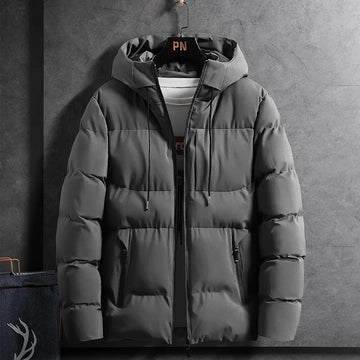 Jaqueta Puffer Masculina com Capuz - Estilo e Conforto