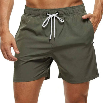 Calção de Banho Masculino com Cintura Elástica