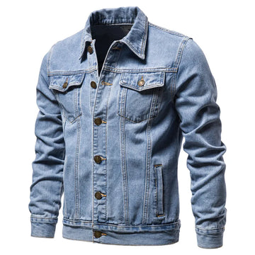 Jaqueta Jeans Slim Fit Masculina - Estilo Motociclista