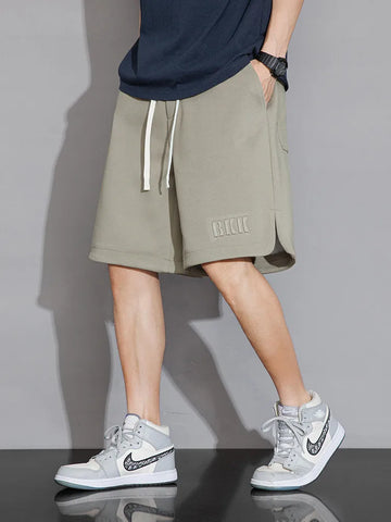 Calção Masculino Streetwear Monocromático com Cordão