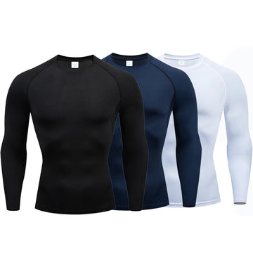 Camisa de Compressão Masculina Manga Longa Fitness
