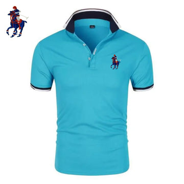 Camisa Polo Masculina Bordada de Algodão - Luxo e Conforto