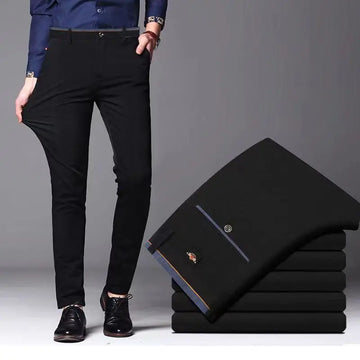 Calça Reta Elástica Masculina - Casual e Formal
