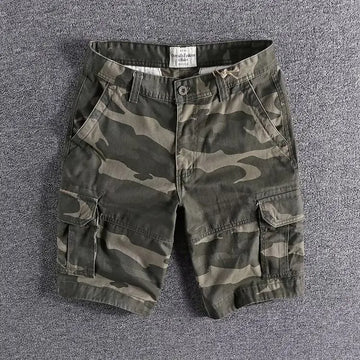 Shorts Masculinos Camuflados de Algodão - Harajuku