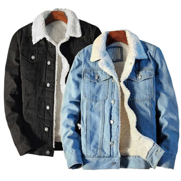 Jaqueta Jeans Masculina com Forro de Lã - Inverno