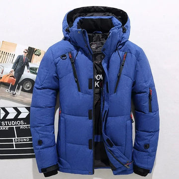 Jaqueta Puffer Masculina com Capuz - Inverno Quente