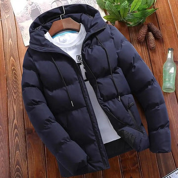 Jaqueta Puffer Masculina com Capuz - Moda Inverno