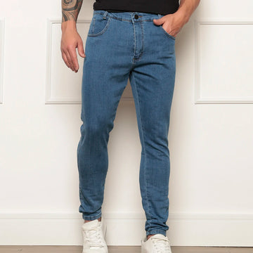 Calça Jeans Masculina Super Skinny Lavagem Média