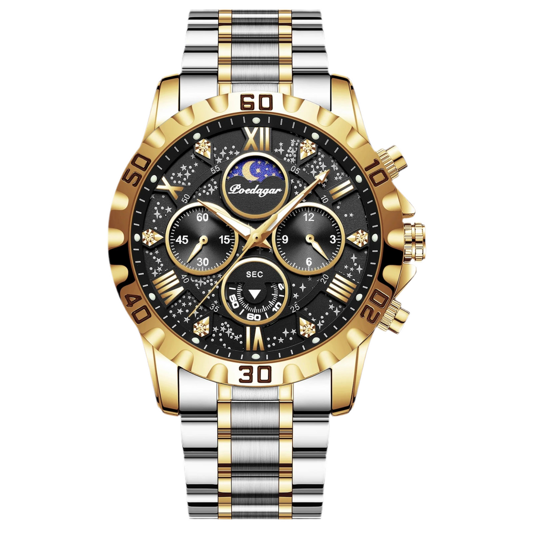 Relógio Masculino de Luxo POEDAGAR Quartz Impermeável