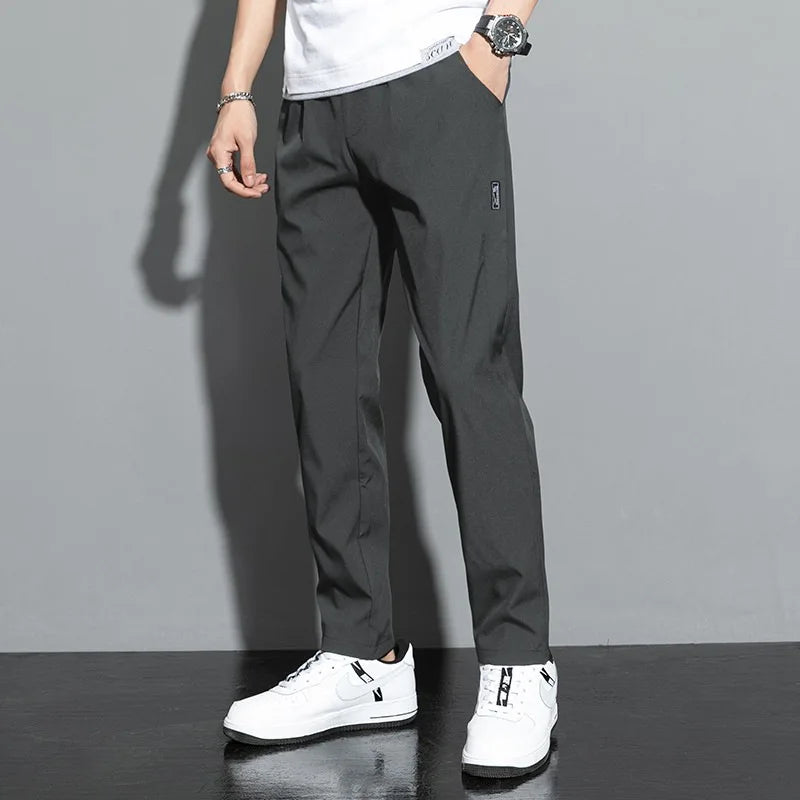 Calças Esportivas Masculinas Slim Fit de Secagem Rápida
