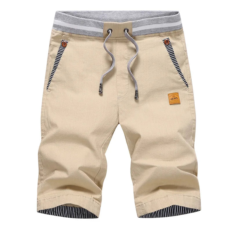 Shorts Masculinos de Algodão Respirável - Verão Casual