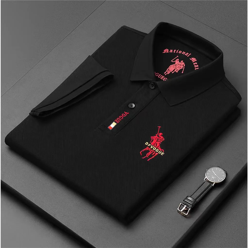 Camisa Polo Masculina Luxo Bordado - Estilo Casual