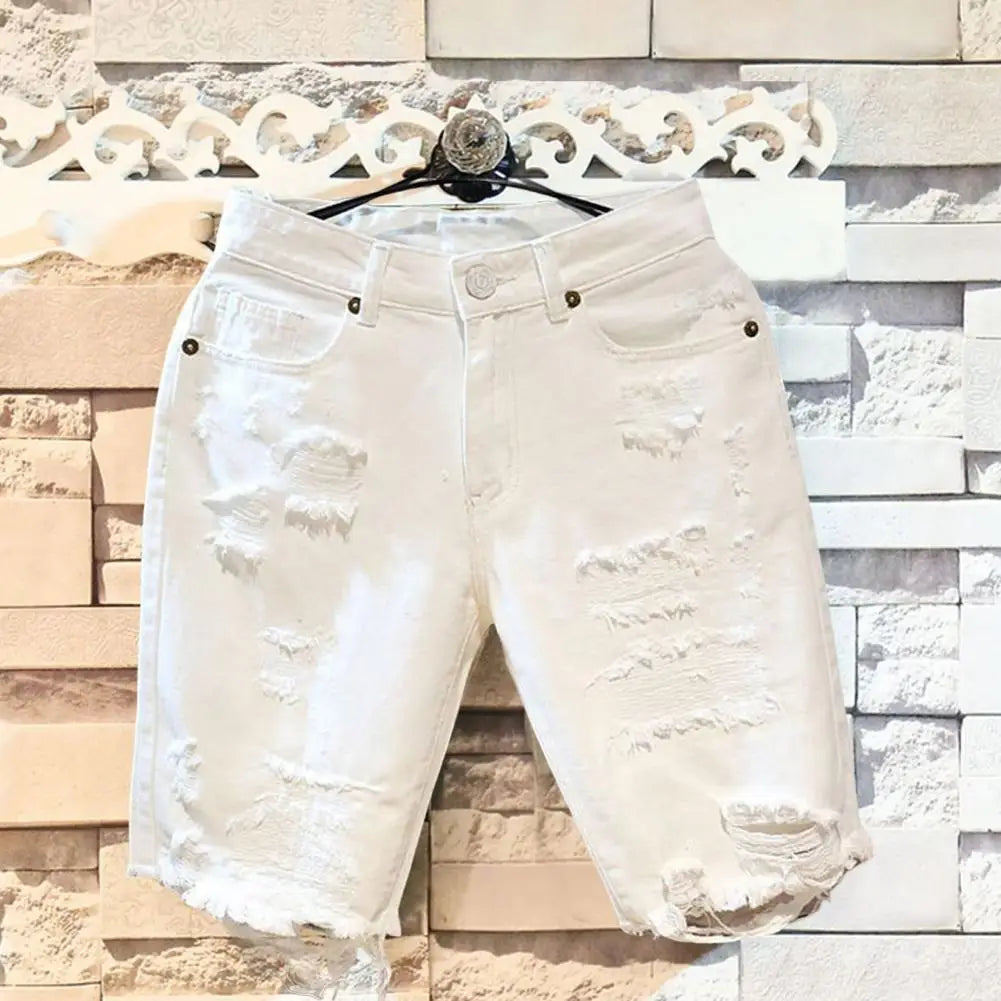 Shorts Jeans Masculino com Bolsos e Estilo Hip Hop
