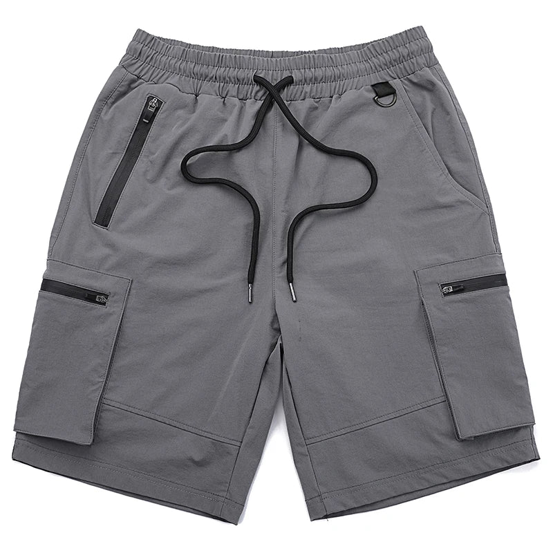 Shorts Esportivos Masculinos com Cordão e Estiramento