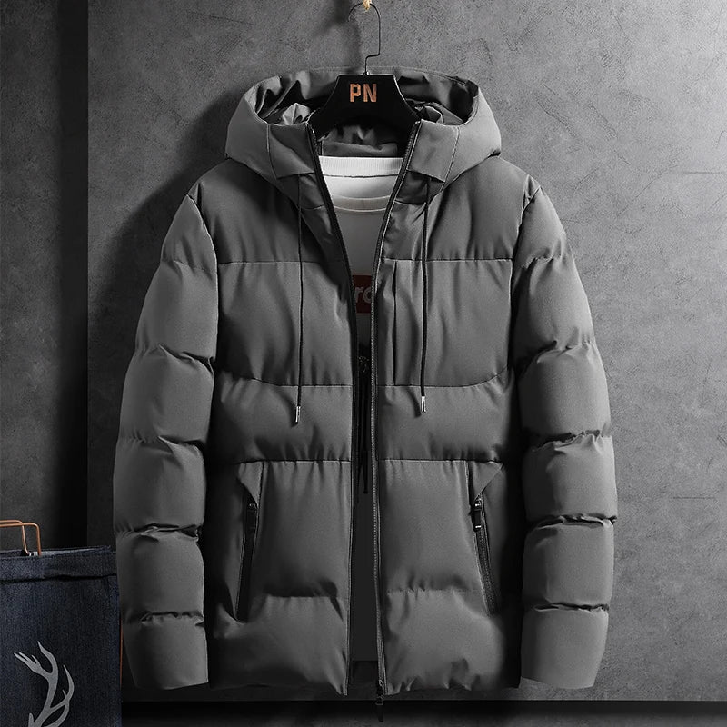 Jaqueta Puffer Masculina com Capuz - Estilo e Conforto