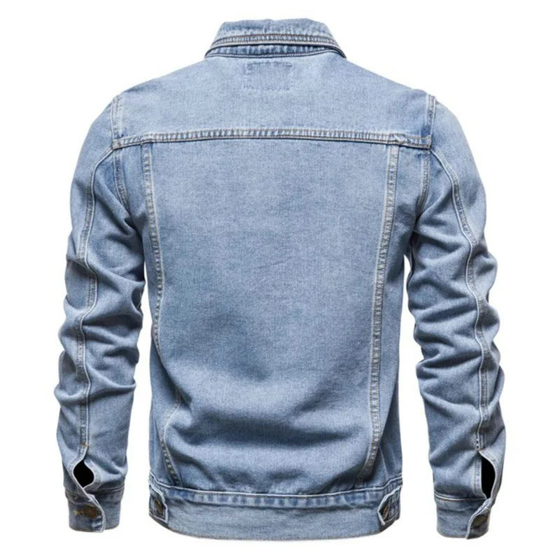 Jaqueta Jeans Masculina Casual Versátil para Outono