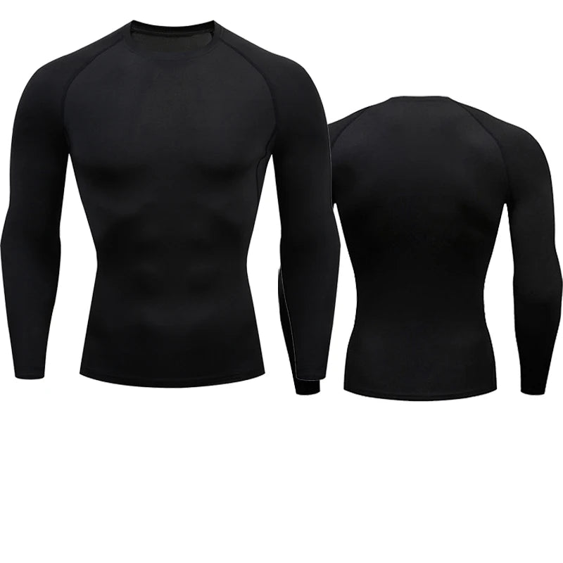 Camisa de Compressão Masculina Manga Longa Fitness