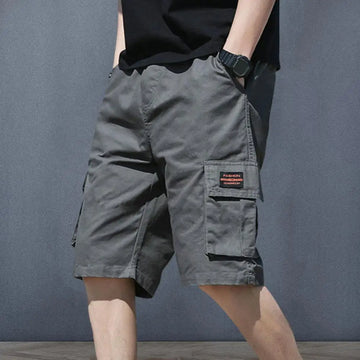 Calções Masculinos com Bolsos e Cintura Elástica