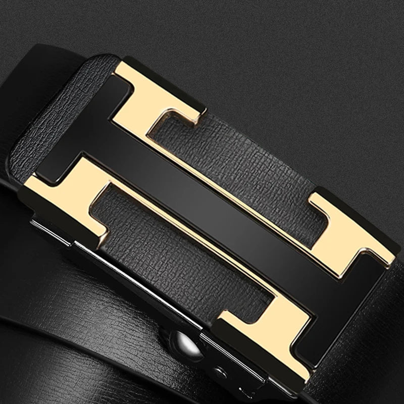 2024 New Wide 34mm Male belt Famous Style Metal Buckle Brand Men Belt Genuine Leather business Luxury Belts for Men Strap jeans