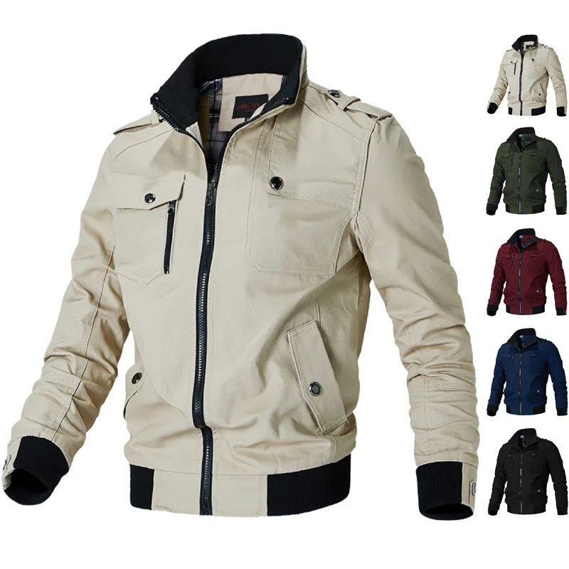 Jaqueta Masculina Tática de Algodão - Moda 2024