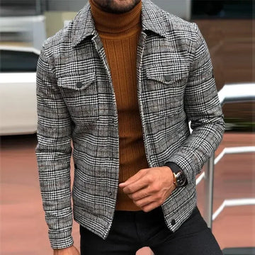 Blazer Masculino Xadrez Slim Fit - Casual Elegante