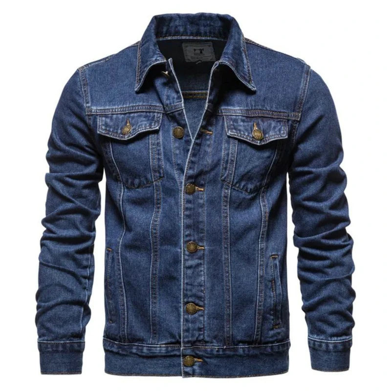 Jaqueta Jeans Masculina Casual Versátil para Outono