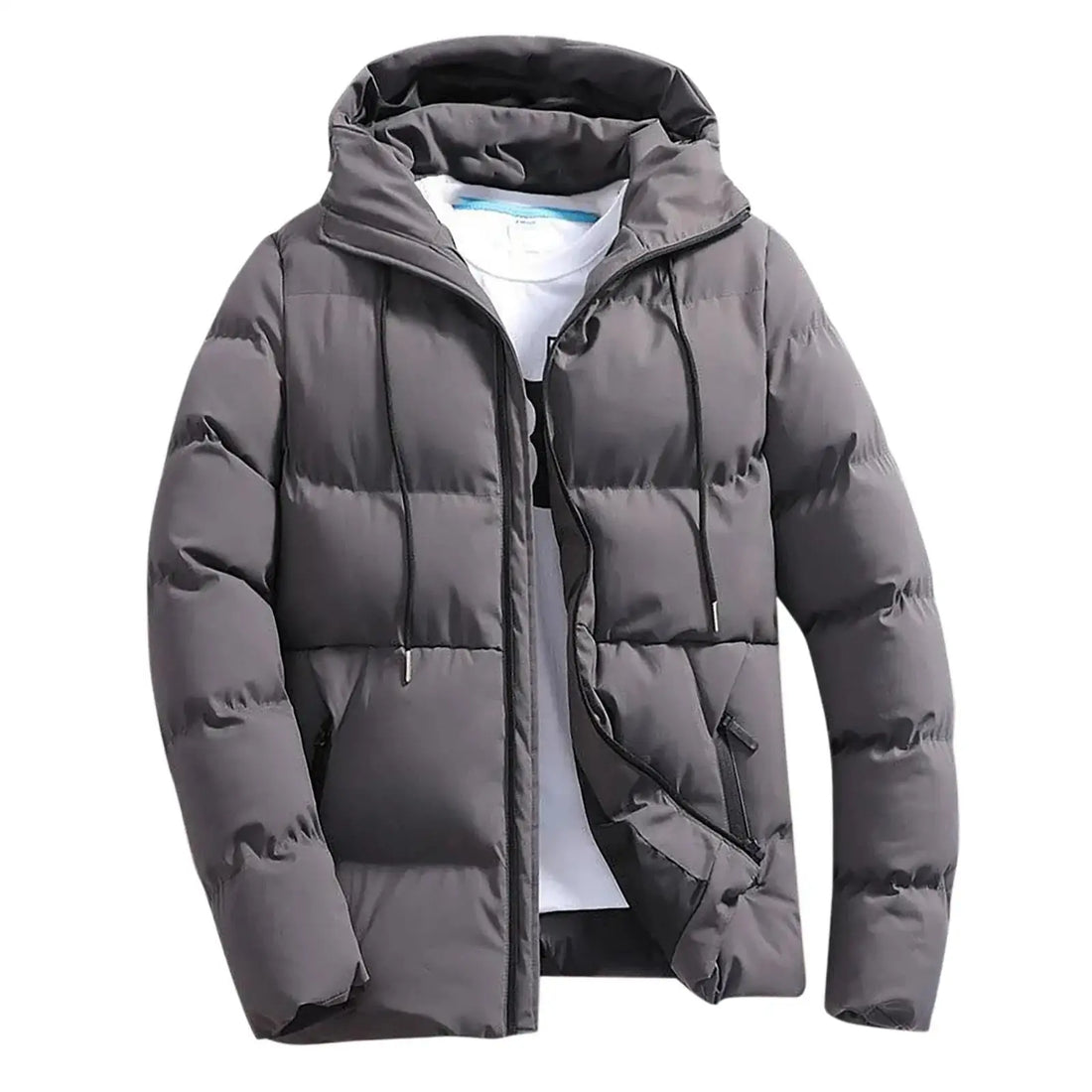 Jaqueta Puffer Masculina com Capuz - Moda Inverno