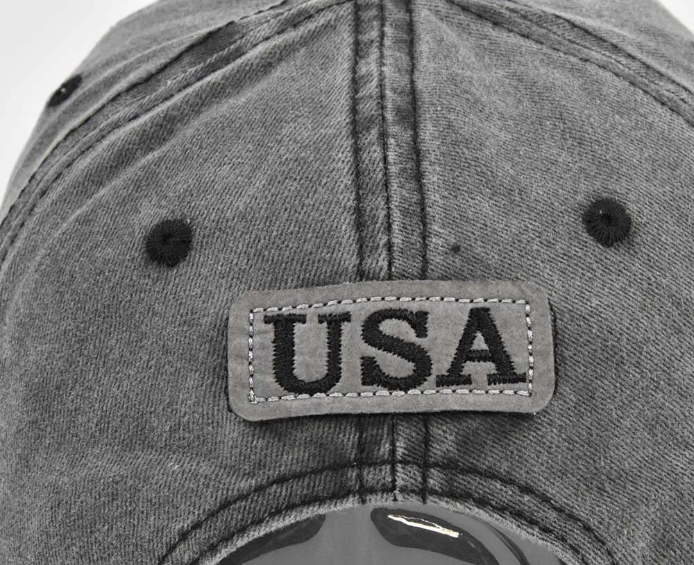 Boné Camuflado Unissex com Bandeira Americana