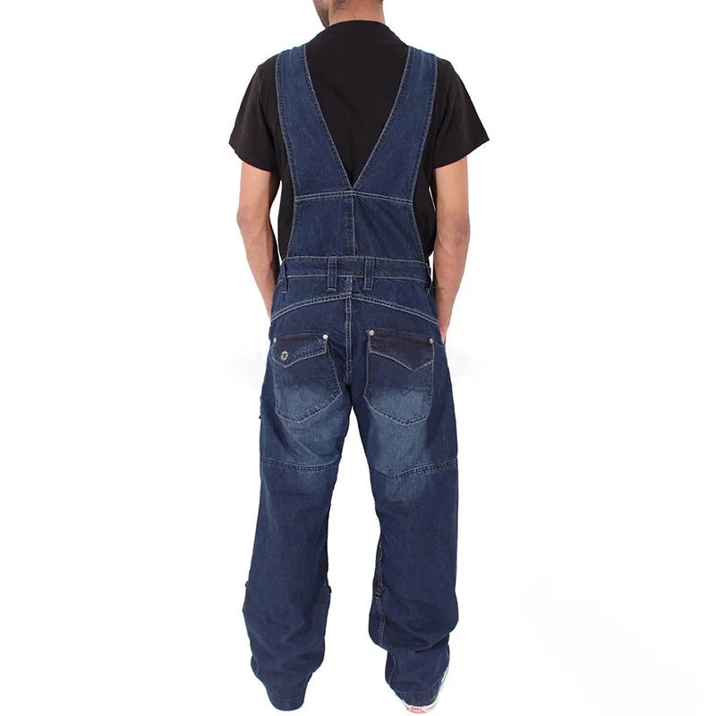 Macacão Jeans Masculino Multibolso Casual