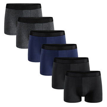 Kit Luxo 6 Cuecas Boxer Masculinas de Algodão