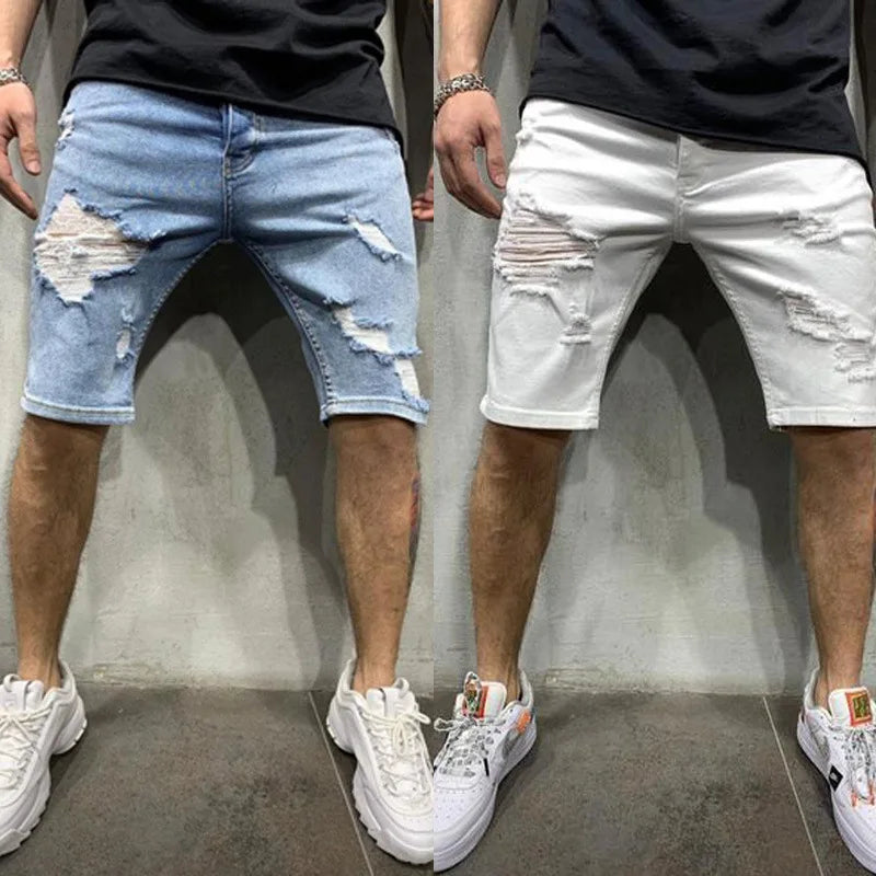Shorts Jeans Masculino de Perna Larga - Verão 2023