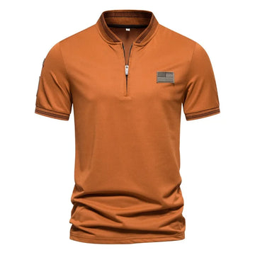 Camiseta Masculina com Gola de Zíper - Casual e Moderna