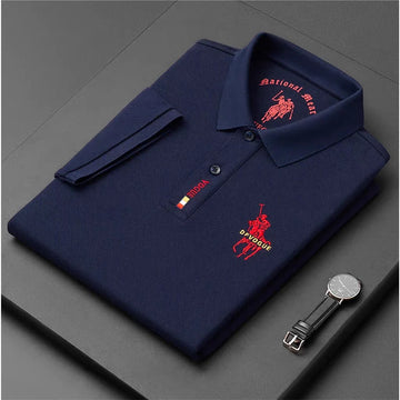 Camisa Polo Masculina Luxo Bordado - Estilo Casual